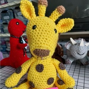 Knit giraffe handmade